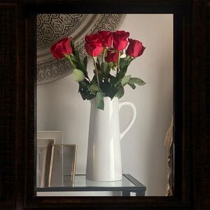 FARVAL Portugal Tall White Minimalist Ceramic Pitcher 12” Made in Portugal